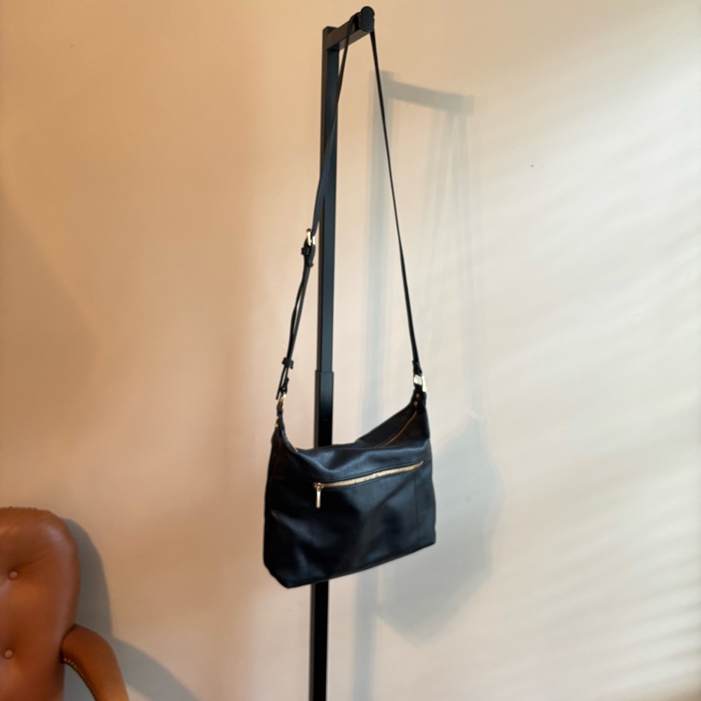 a new day Black Shoulder Bag with Gold Accents - Picture 1 of 8
